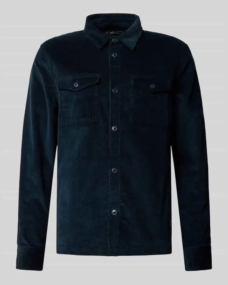 Barbour Regular Fit Cordhemd aus Baumwoll-Mix Marine