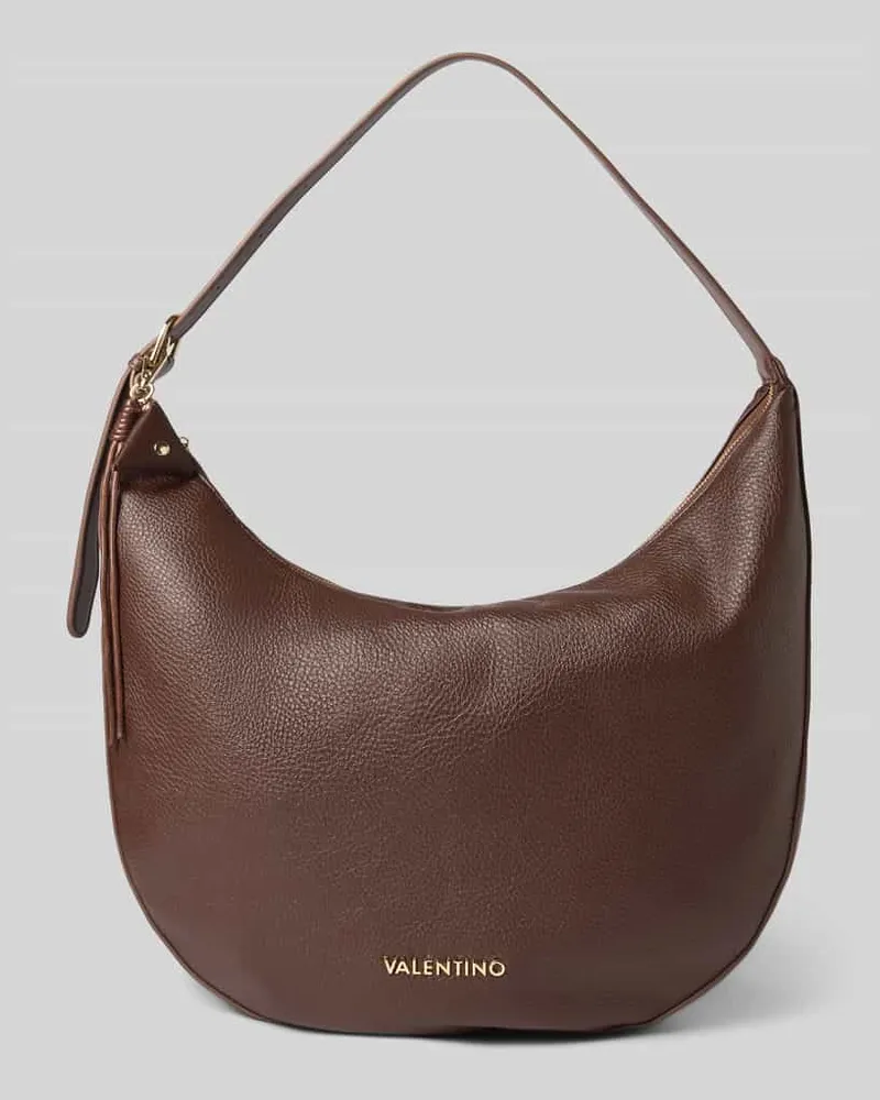 Valentino Bags Schultertasche aus Kunstleder mit verstellbarem Henkel Dunkelbraun