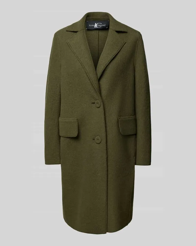 Luisa Cerano Mantel mit Reverskragen Khaki