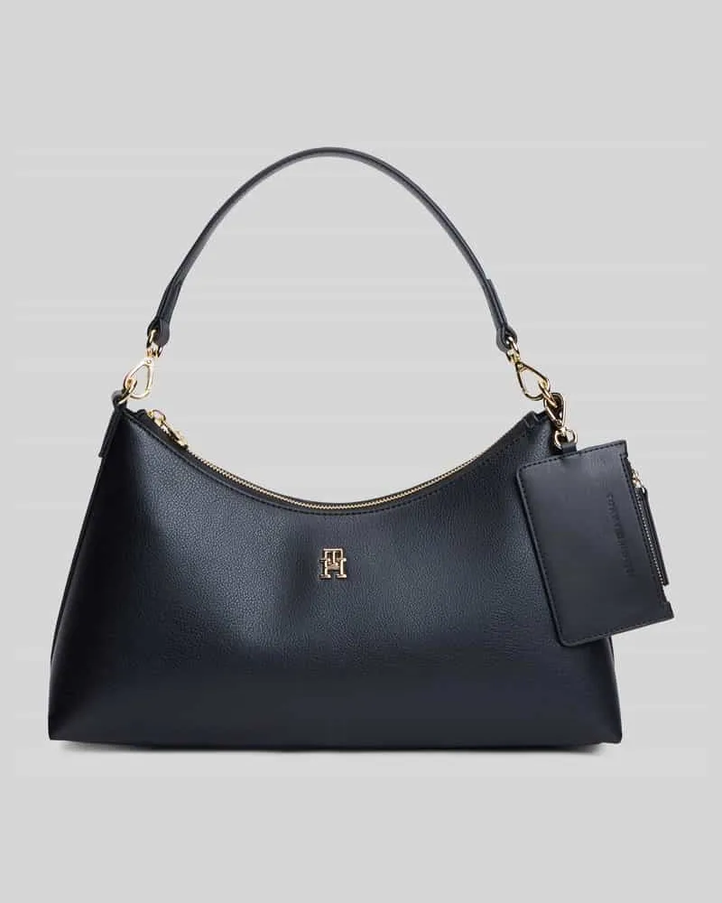 Tommy Hilfiger Henkeltasche in Leder-Optik Modell 'TH ICON SHOULDER BAG Black