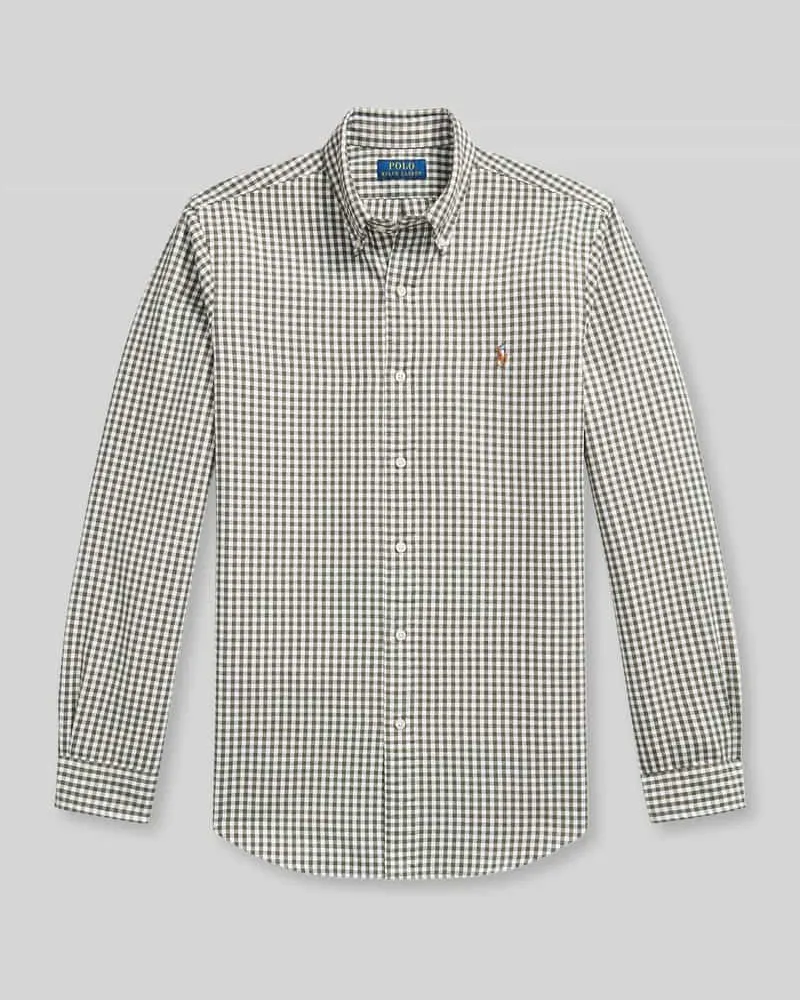 Ralph Lauren Custom Fit Freizeithemd aus reiner Baumwolle Oliv