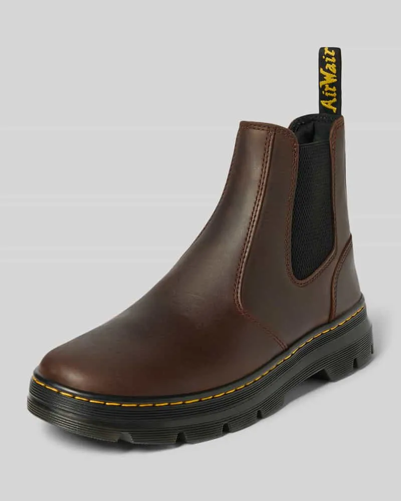 Dr.Martens Chelsea Boots aus echtem Leder mit Label-Patch Mittelbraun