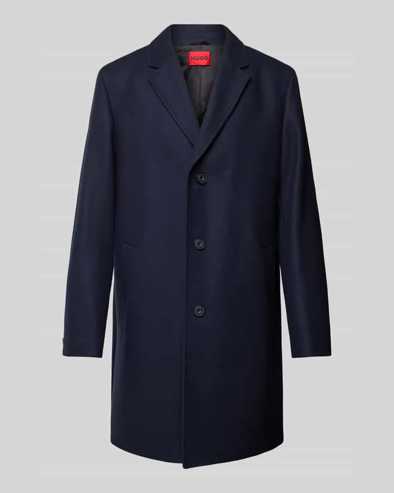 HUGO BOSS Mantel mit Reverskragen Modell 'Malte Marine