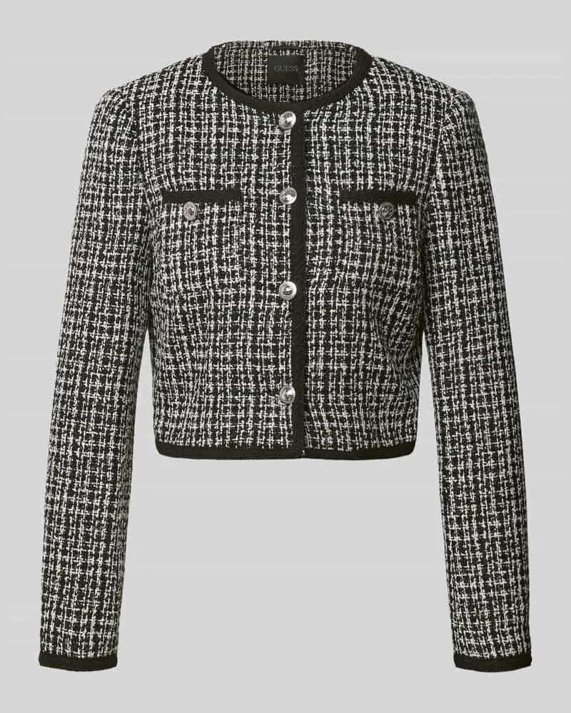 Guess Slim Fit Blazer in Bouclé-Optik Modell 'JOLE Black