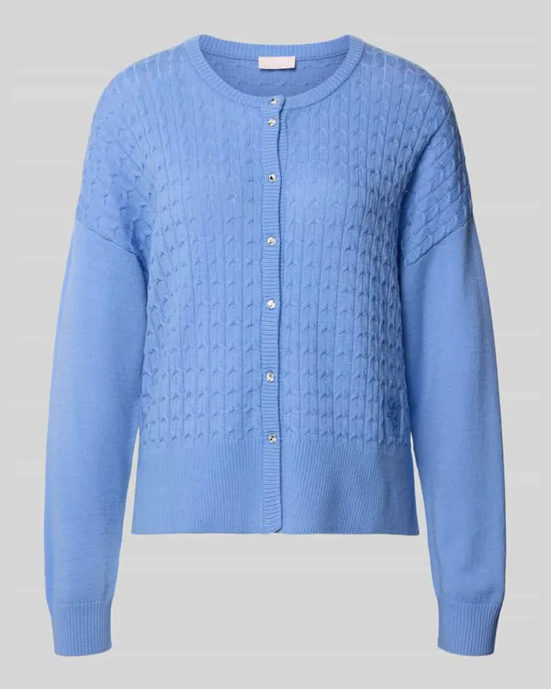 Liu Jo Strickjacke mit Knopfleiste Hellblau