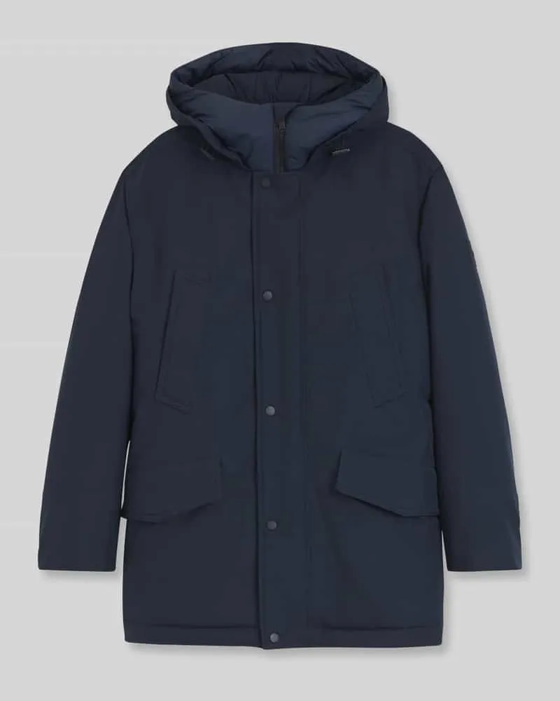 HUGO BOSS Regular Fit Parka mit Kapuze Modell 'Osiass1 Marine
