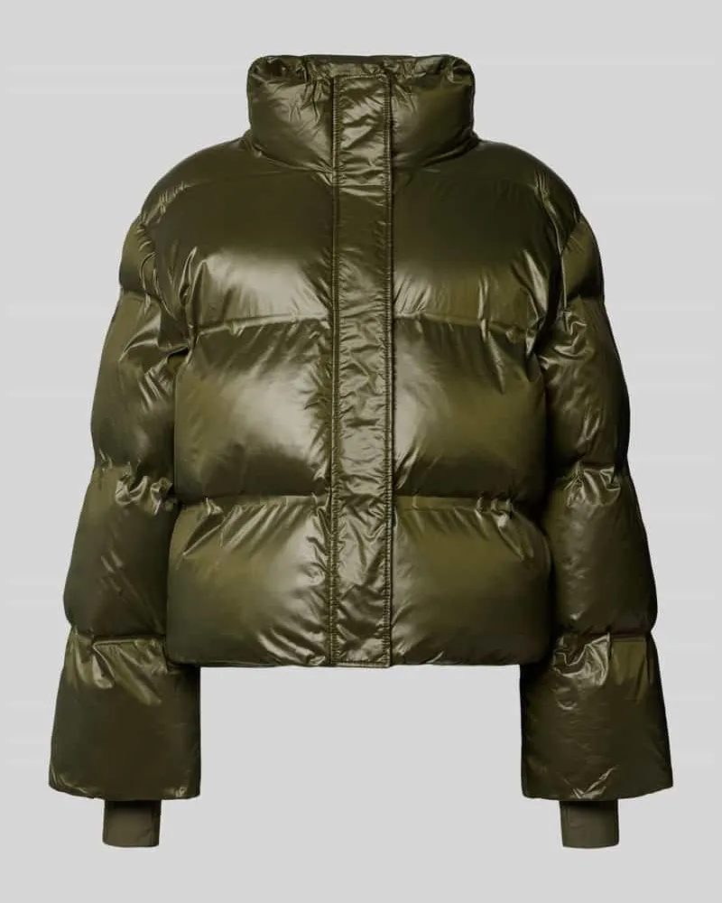 Neo Noir Steppjacke mit Abdeckleiste Modell 'Rhea Khaki