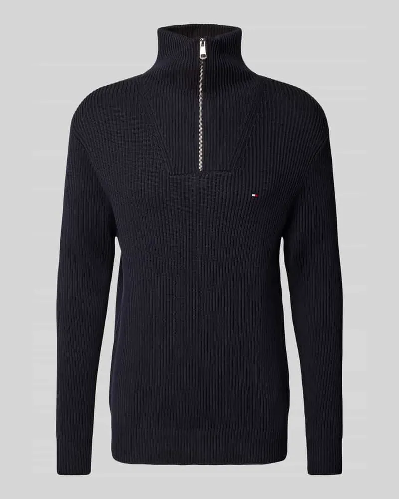 Tommy Hilfiger Strickpullover mit Logo-Stitching Marine