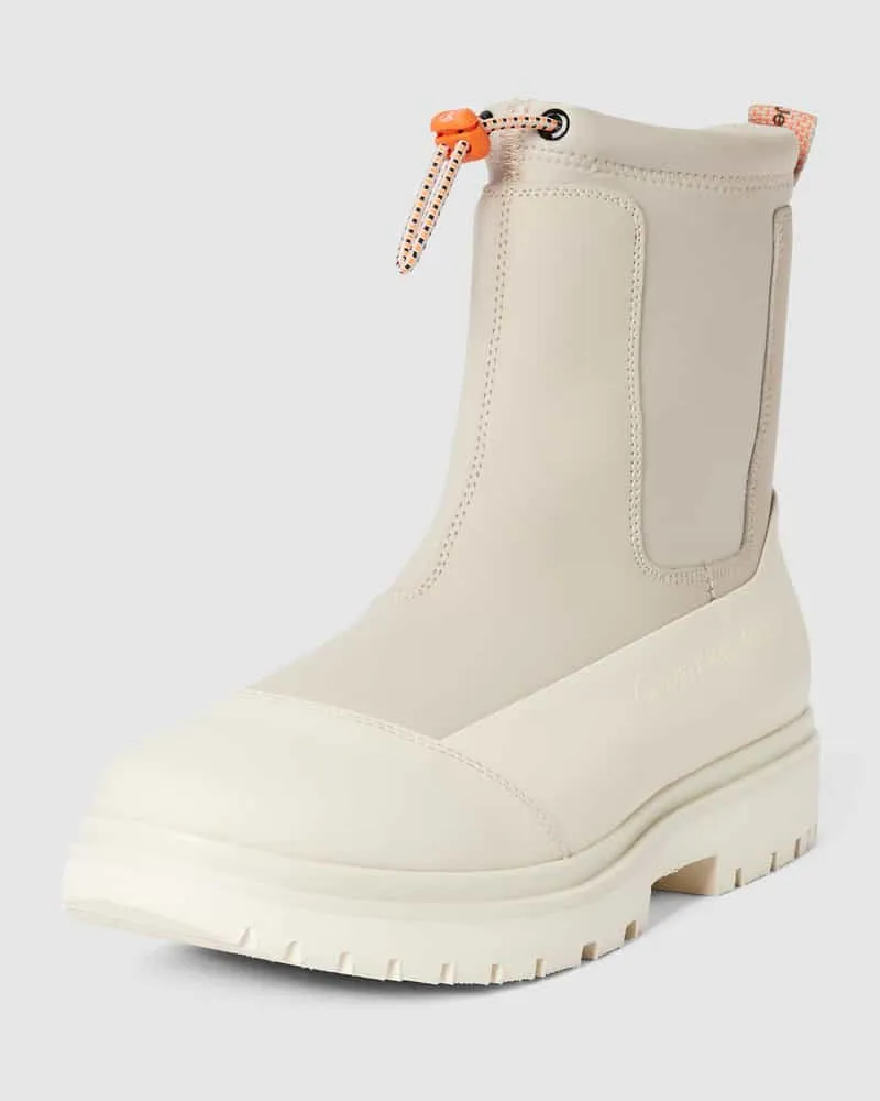 Calvin Klein Chelsea Boots mit elastischem Bund Modell 'COMBAT Beige