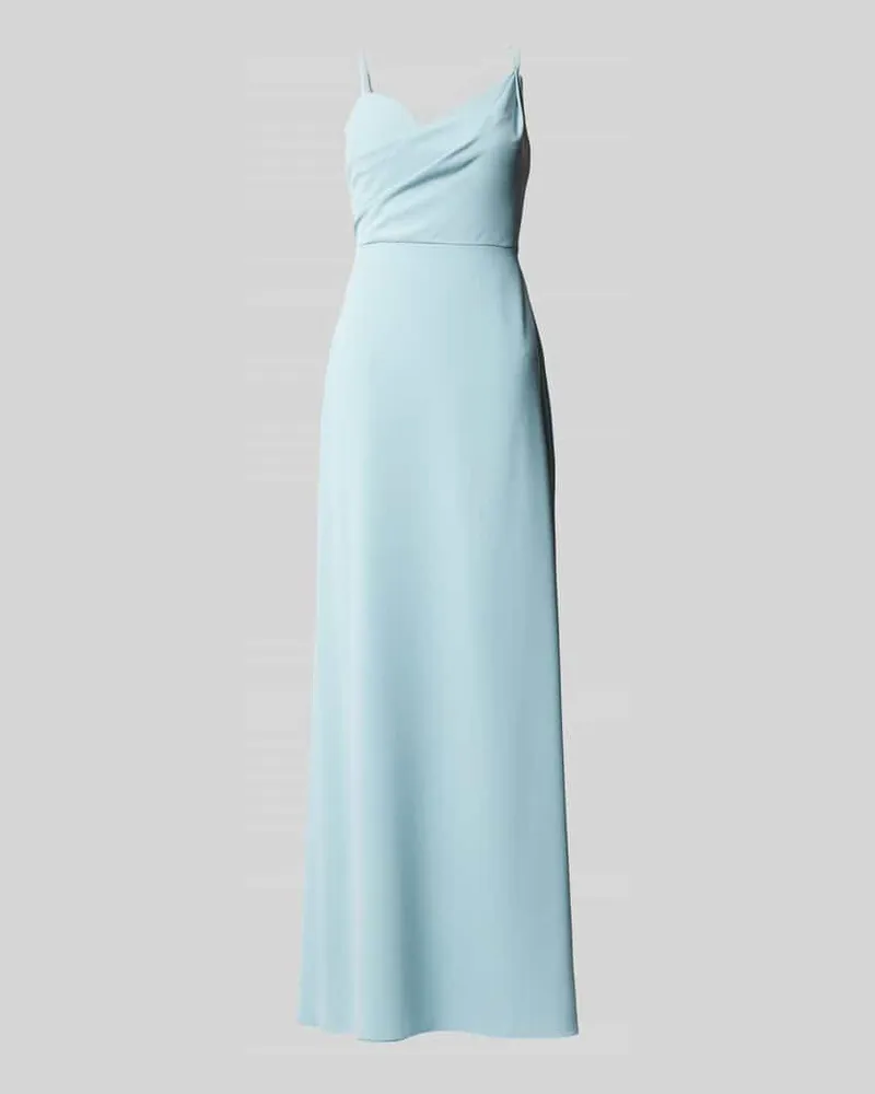 Vera Wang Abendkleid in Wickel-Optik Modell 'BORDEUX Hellblau