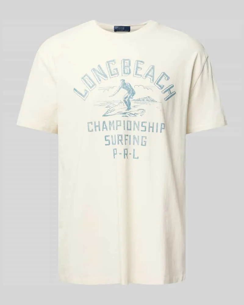 Ralph Lauren T-Shirt mit Label-Print Beige