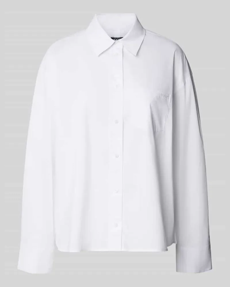JOOP! Hemdbluse mit Knopfleiste Modell 'Bibi Weiss