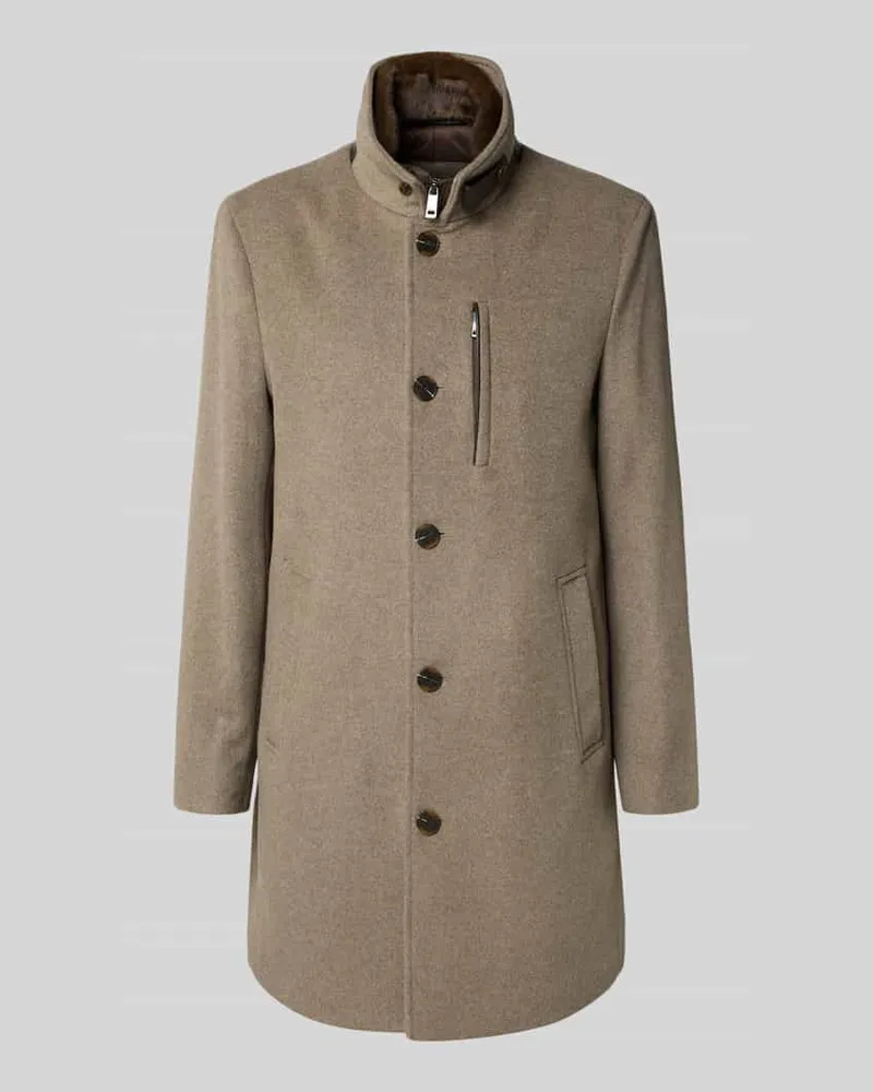 Roy Robson Regular Fit Kurzmantel aus Baumwoll-Kaschmir-Mix Beige