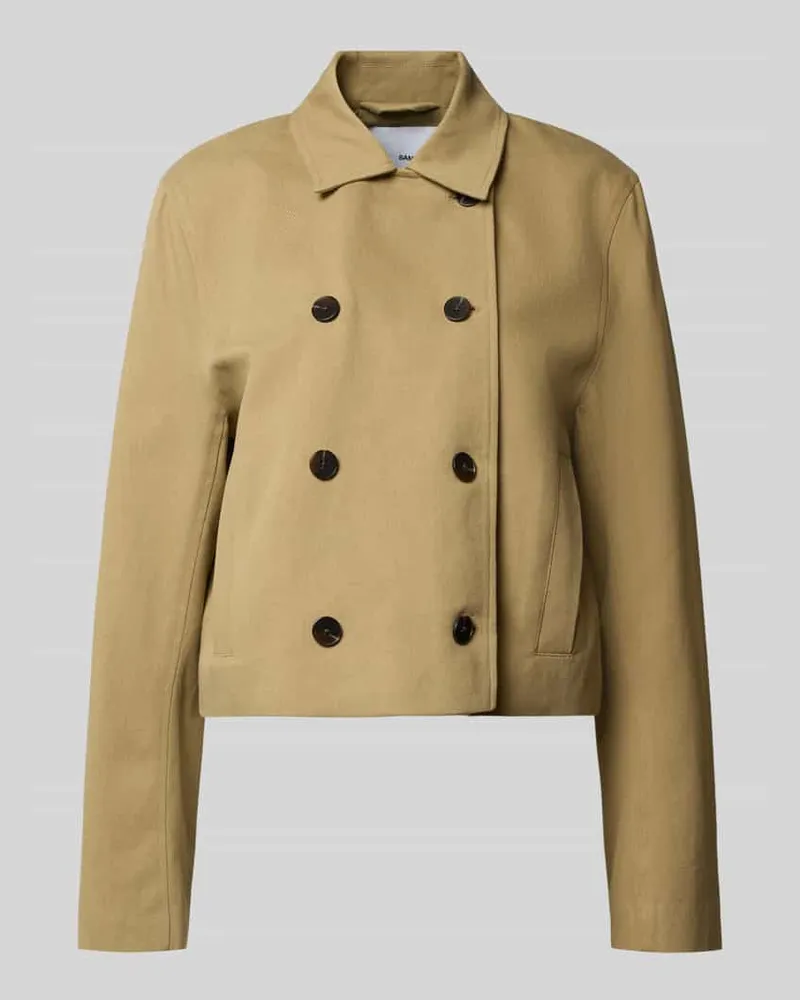 Samsøe & Samsøe Jacke mit Eingrifftaschen Mittelbraun