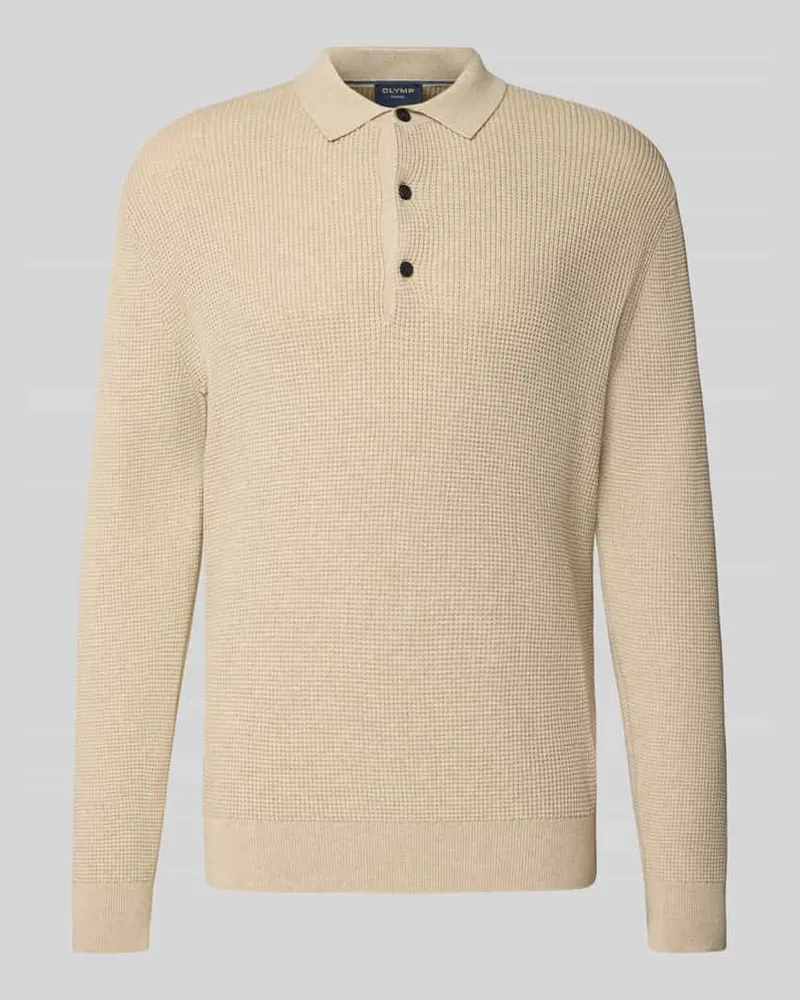 Olymp Strickpullover mit Kentkragen Sand