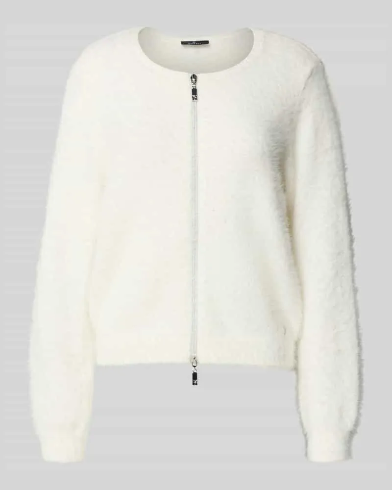 monari Regular Fit Jacke in Strick-Optik Offwhite