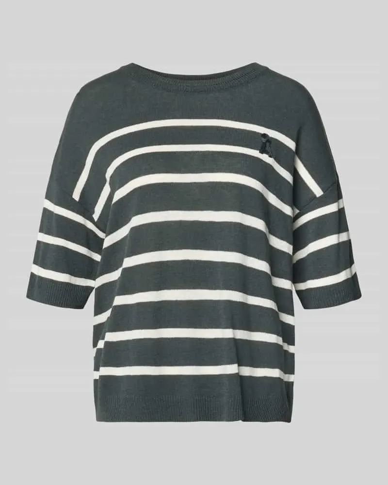 Armedangels Relaxed Fit Pullover aus Leinen-Mix Modell 'STRIPE Khaki