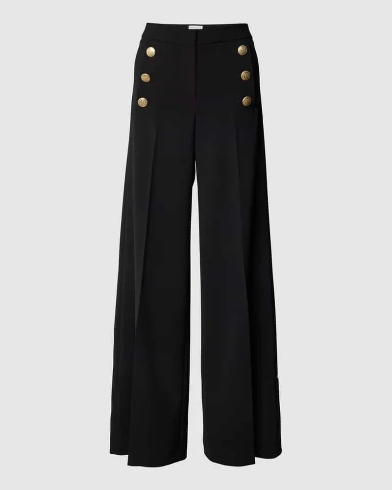 SEDUCTIVE  Loose Fit Stoffhose mit Knopfleiste Modell 'BRIDGET Black