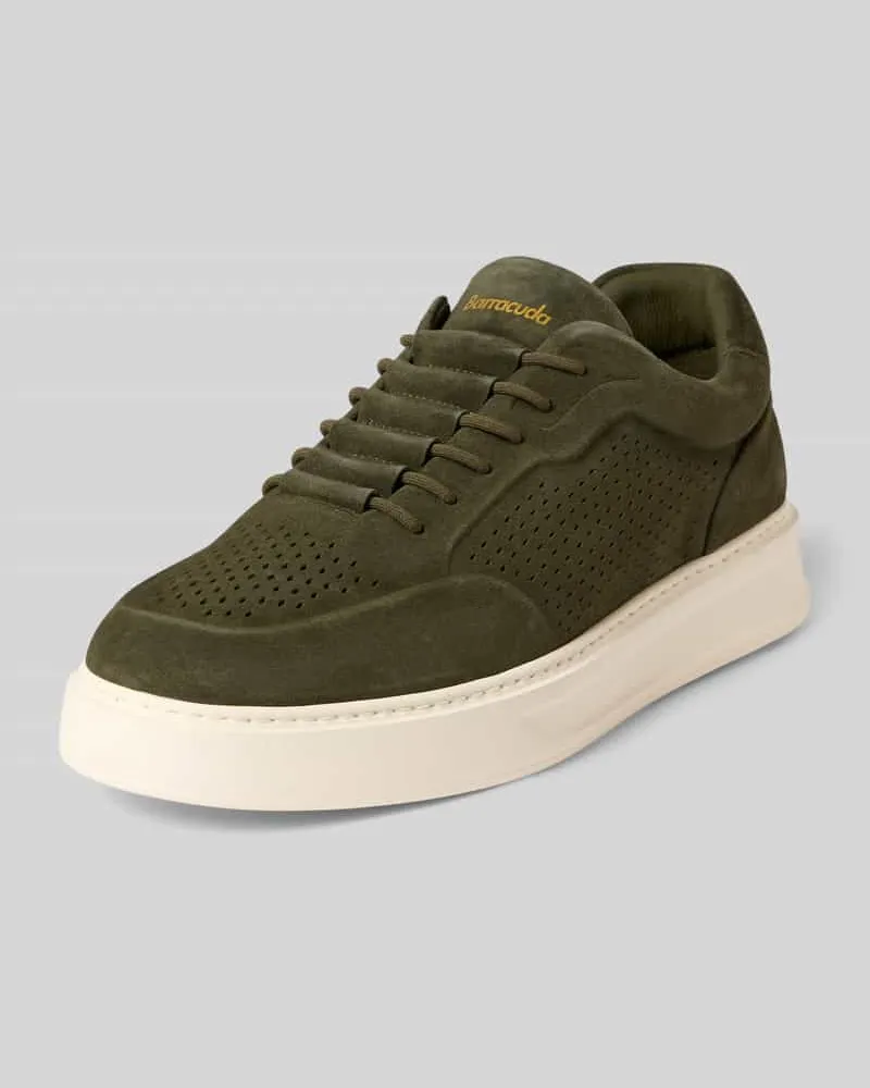 Barracuda Sneaker aus echtem Leder mit Logo-Detail Khaki