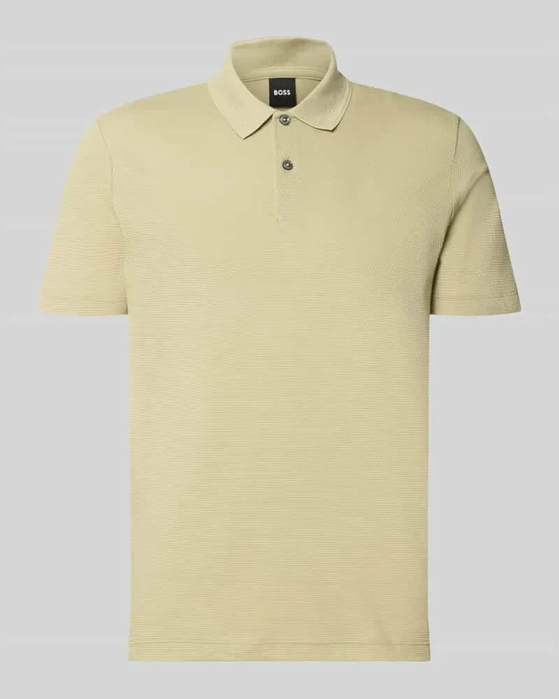 HUGO BOSS Regular Fit Poloshirt aus Baumwoll-Mix Modell 'PARLAY 240 Beige