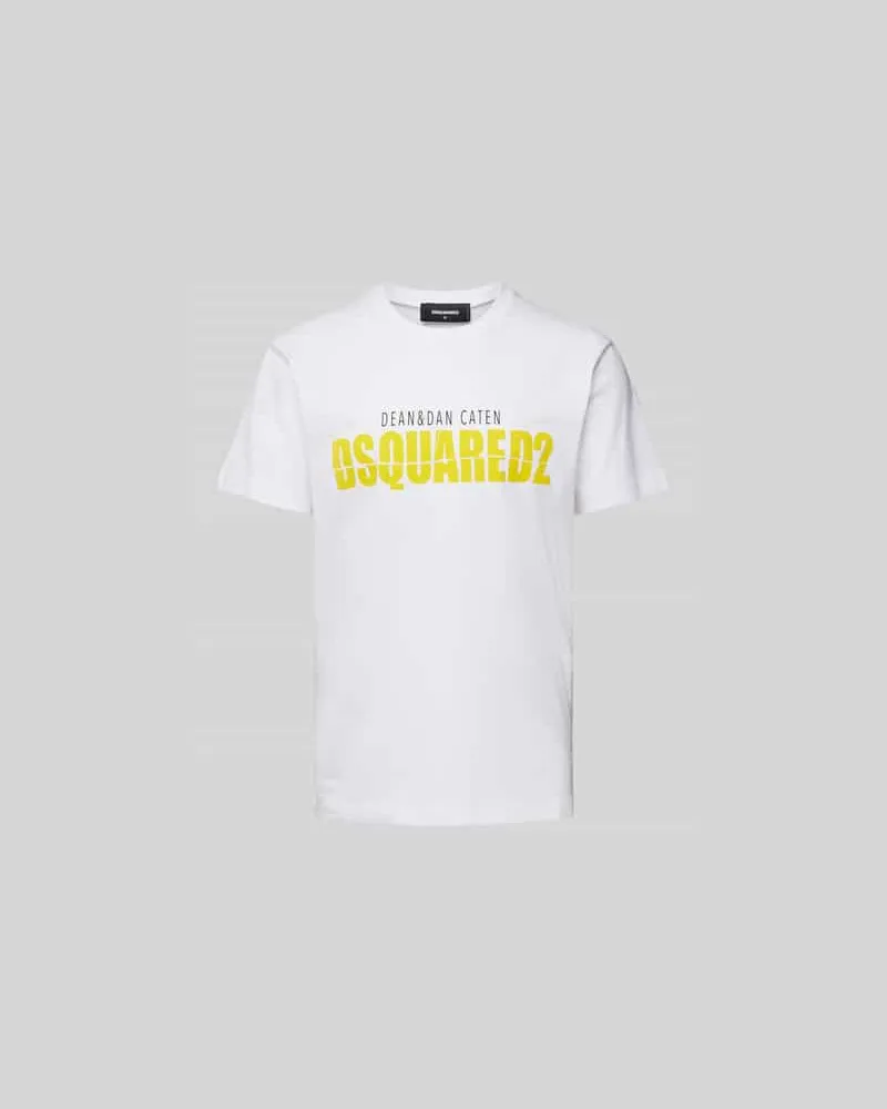 Dsquared2 T-Shirt mit Label-Print Weiss