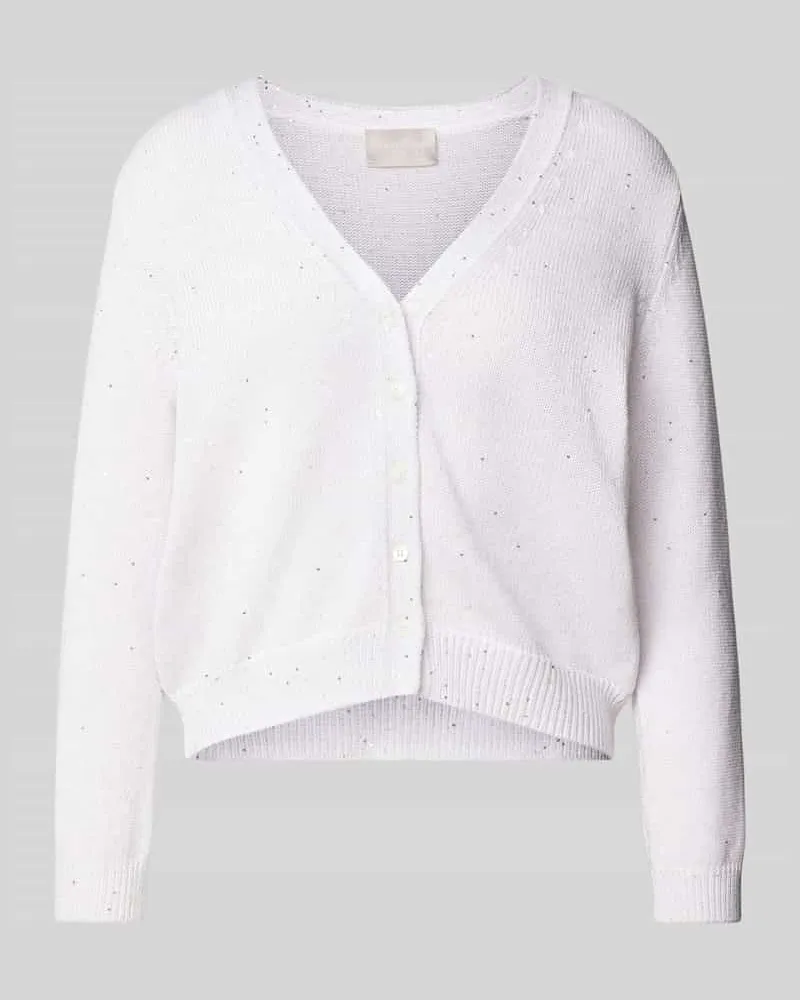 hemisphere Strickjacke mit Knopfleiste Offwhite