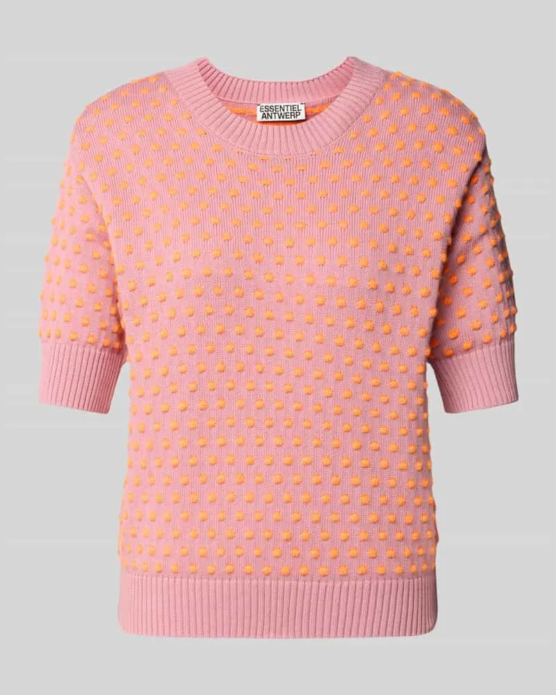 Essentiel Strickshirt mit Rundhalsausschnitt Orange