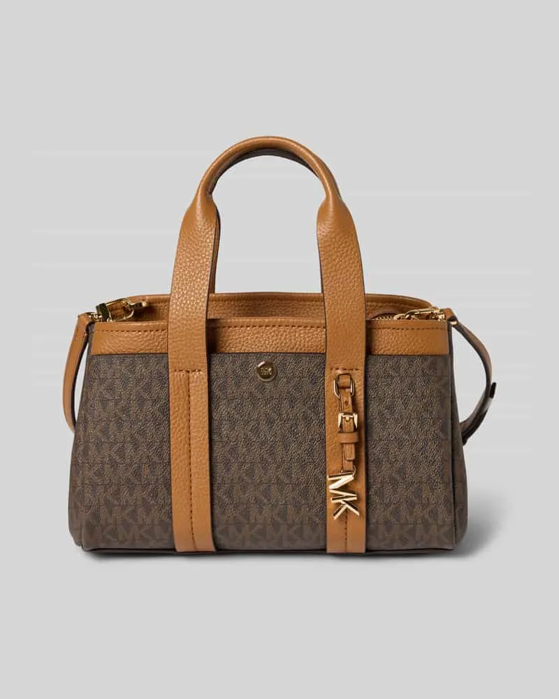 Michael Kors Handtasche mit Label-Applikation Modell 'ROMEE Dunkelbraun