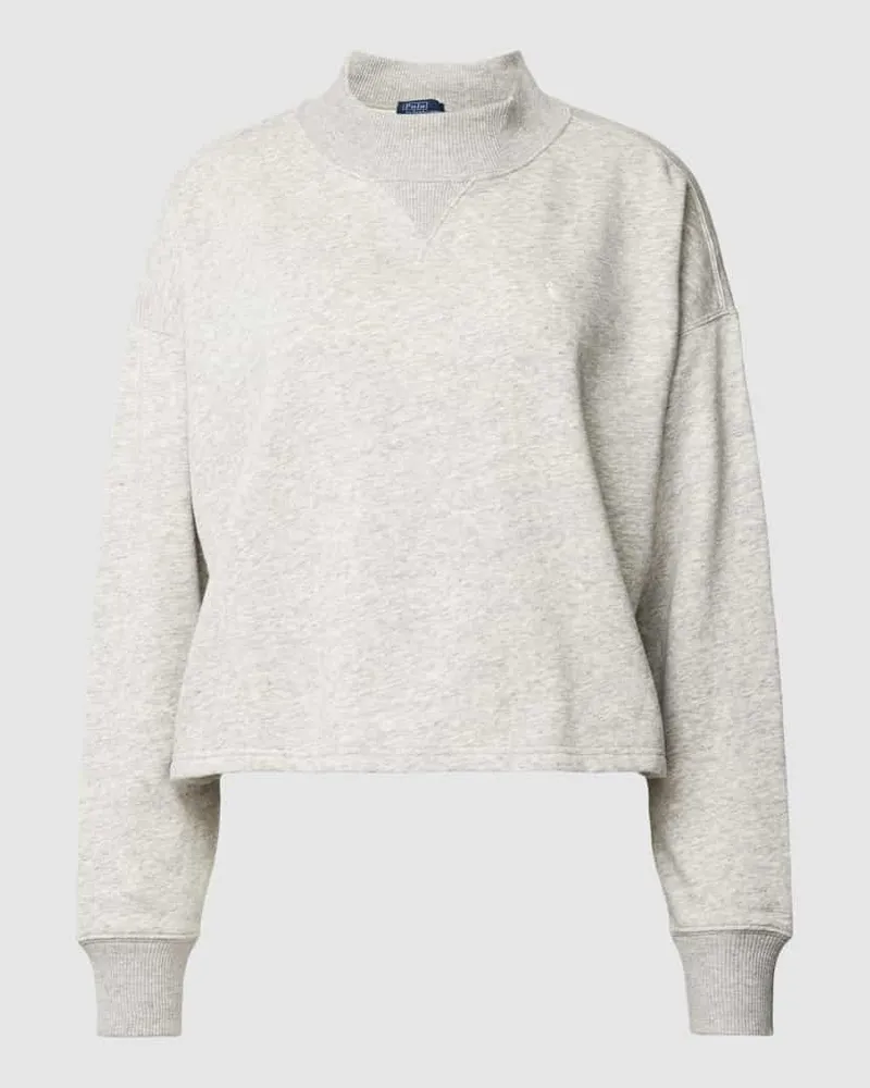 Ralph Lauren Oversized Sweatshirt mit Stehkragen Stein