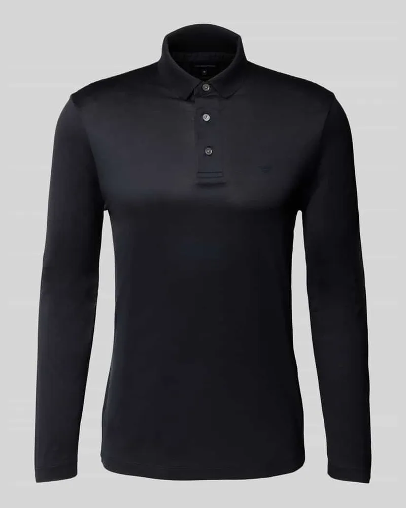 Emporio Armani Slim Fit Poloshirt mit Knopfleiste Marine