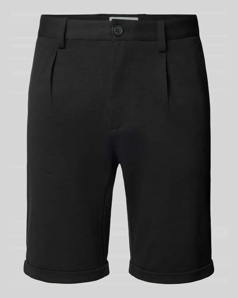 Lindbergh Bermudas mit Bundfalten Black