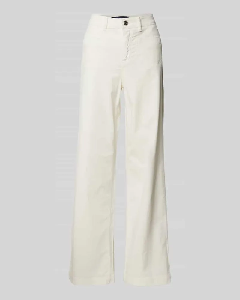 Atelier GARDEUR Wide Leg Cordhose mit Gesäßtaschen Modell 'Feliza Offwhite