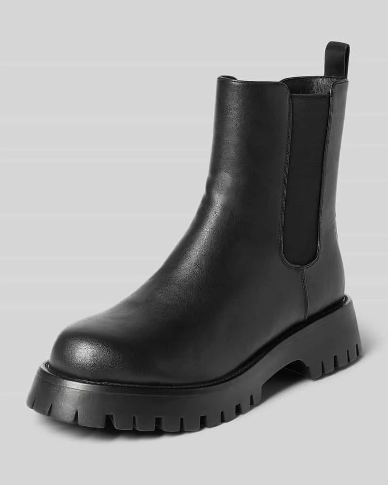BIANCO. Boots mit elastischen Einsätzen und profilierter Sohle Black