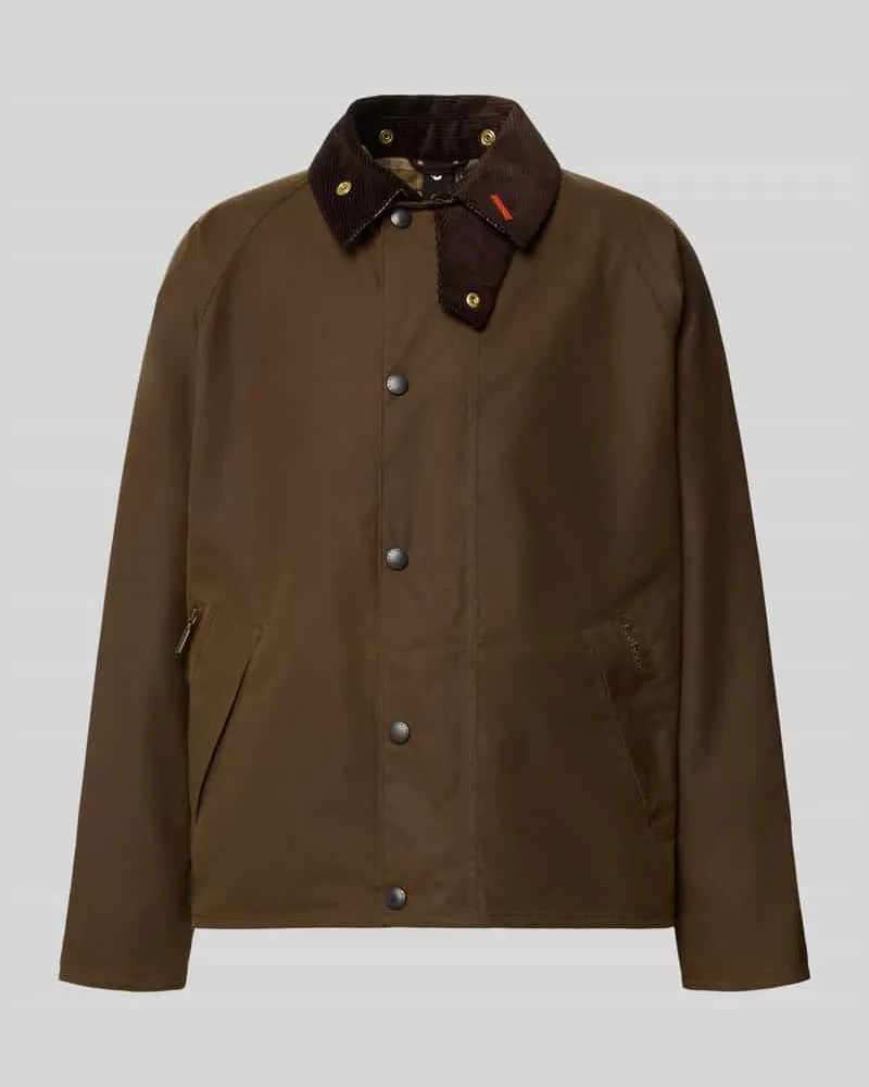 Barbour Regular Fit Blouson aus reiner Baumwolle Dunkelbraun