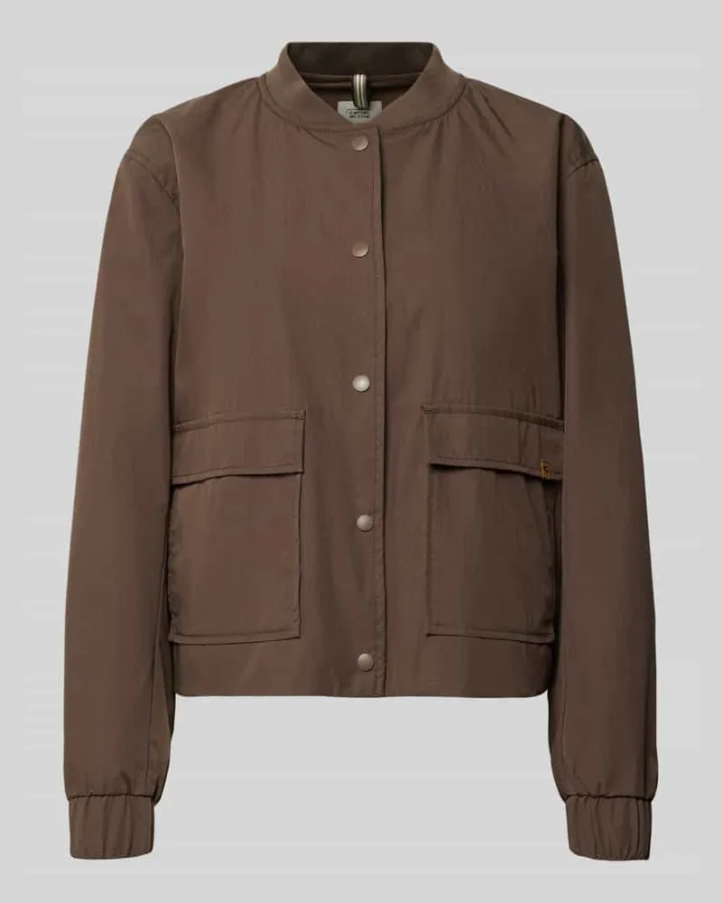 Camel Active Jacke mit Pattentaschen Dunkelbraun