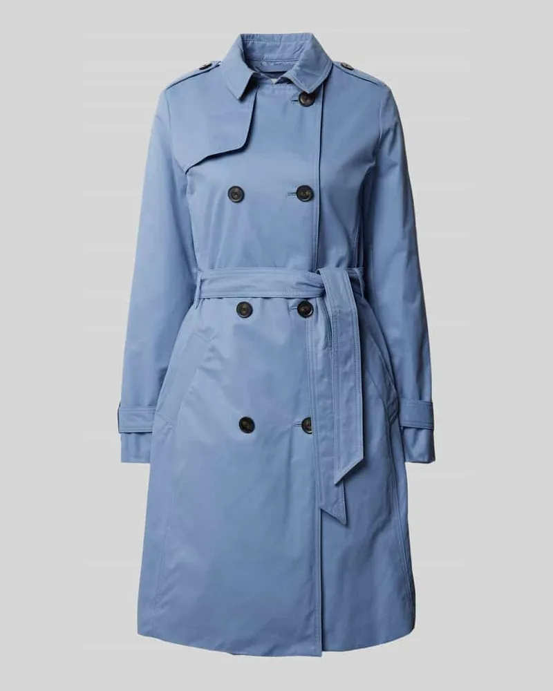 S.Oliver Trenchcoat mit Bindegürtel Hellblau