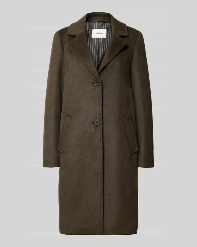 S.Oliver Regular Fit Mantel mit Woll-Anteil Khaki