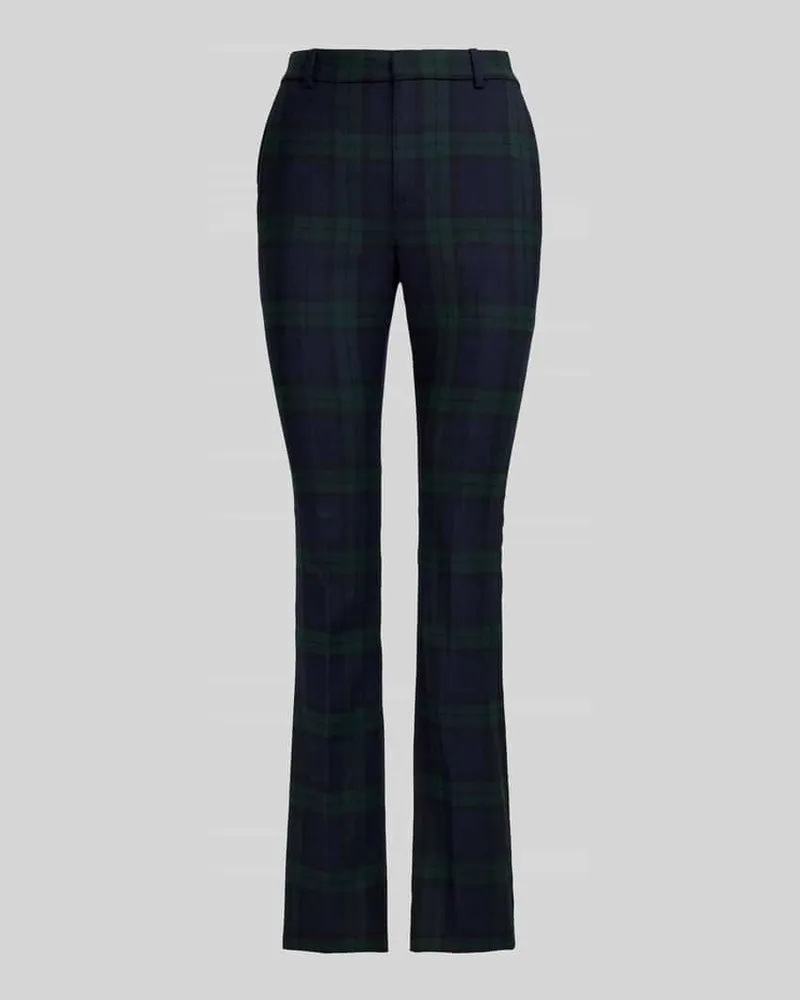 Ralph Lauren Regular Fit Business-Hose aus Wolle mit Bügelfalten Black