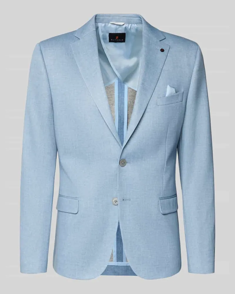 Zuitable Slim Fit 2-Knopf-Sakko mit Pattentaschen Modell 'Nick Hellblau