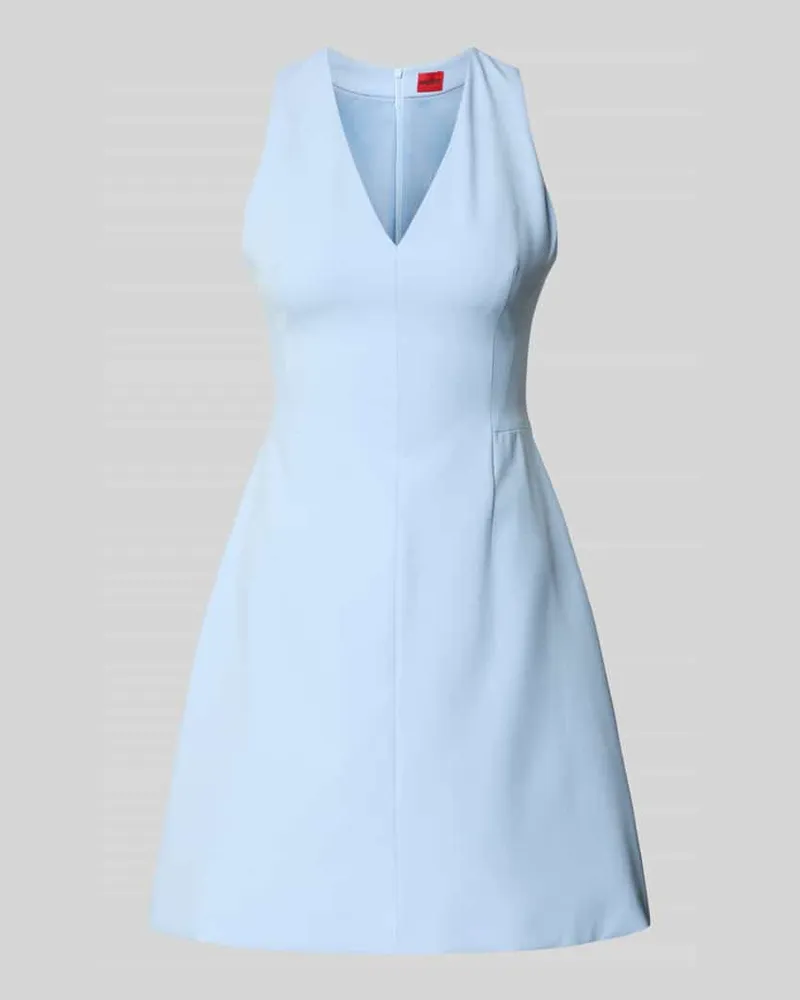 HUGO BOSS Regular Fit Kleid mit Naht-Details Modell 'KELILA Hellblau