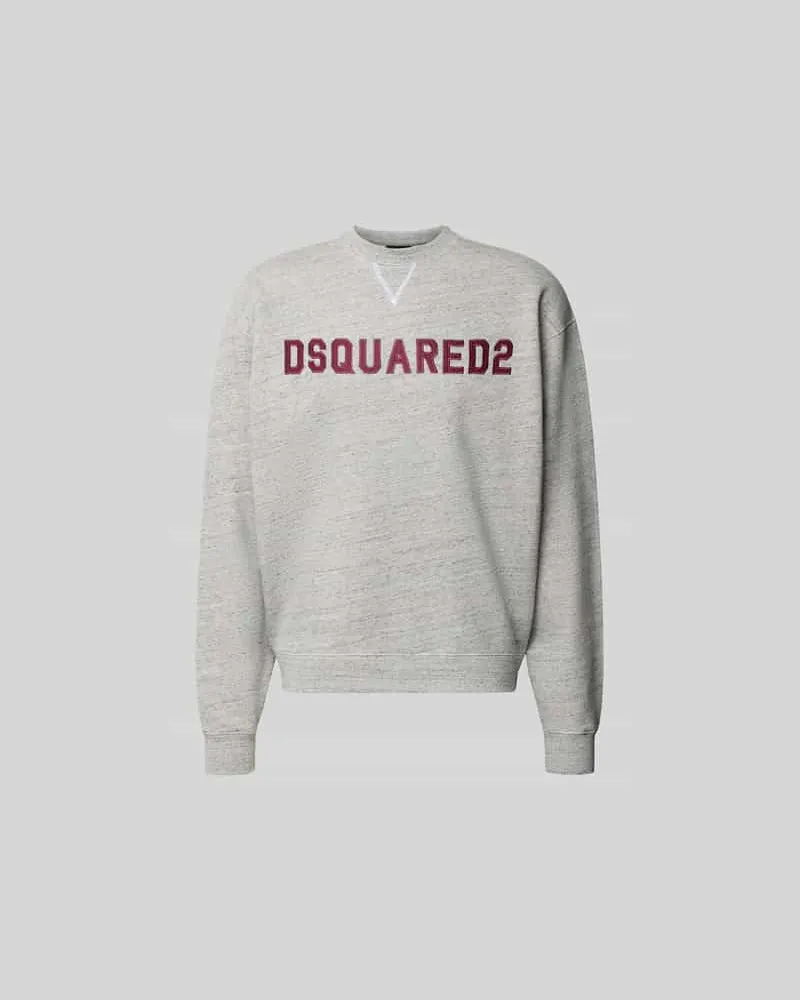 Dsquared2 Sweatshirt mit Logo-Stitching Mittelgrau