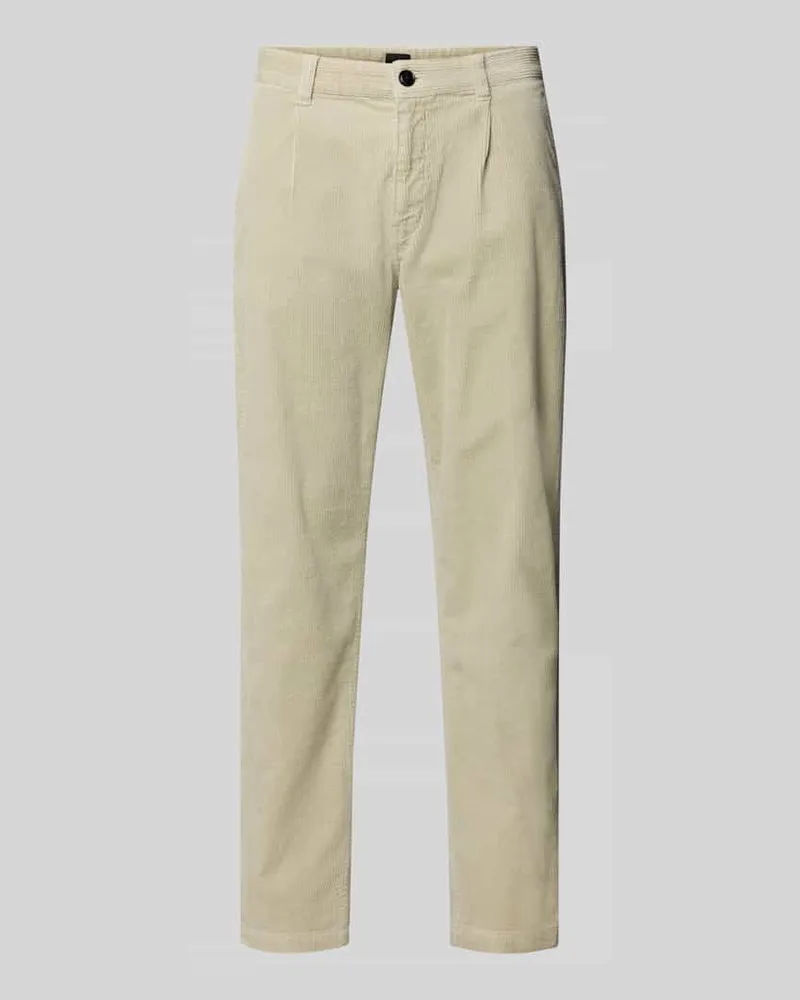 HUGO BOSS Tapered Cordhose aus Baumwoll-Mix Modell Sand