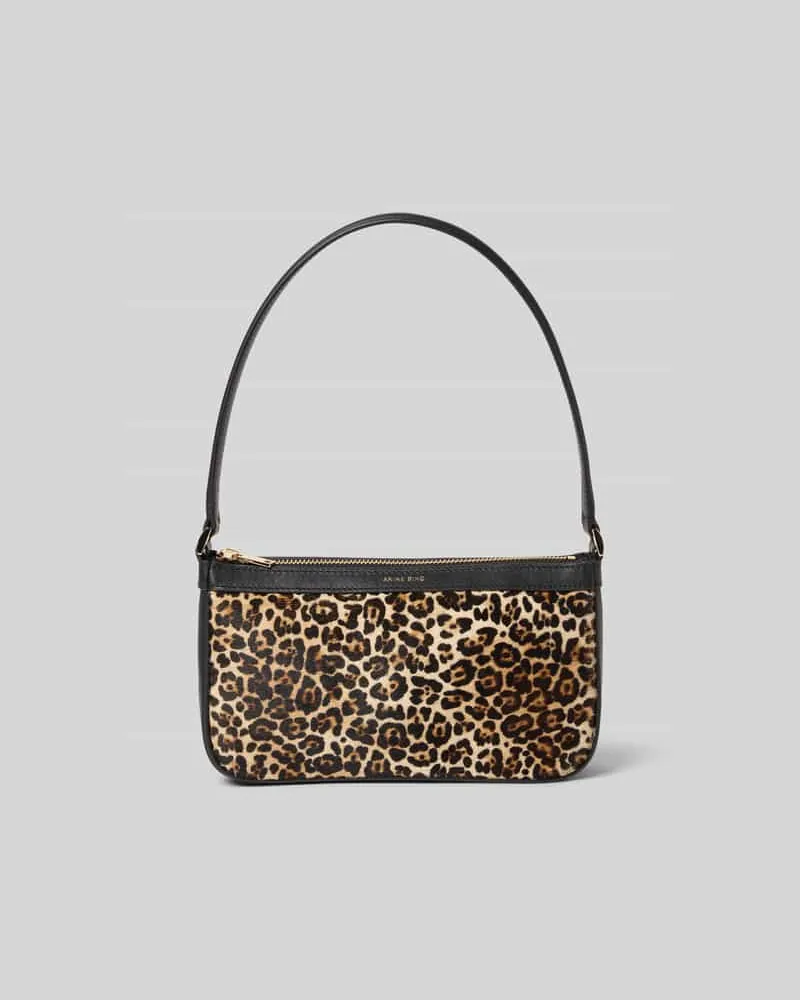 Anine Bing Handtasche mit Label-Print Mittelbraun