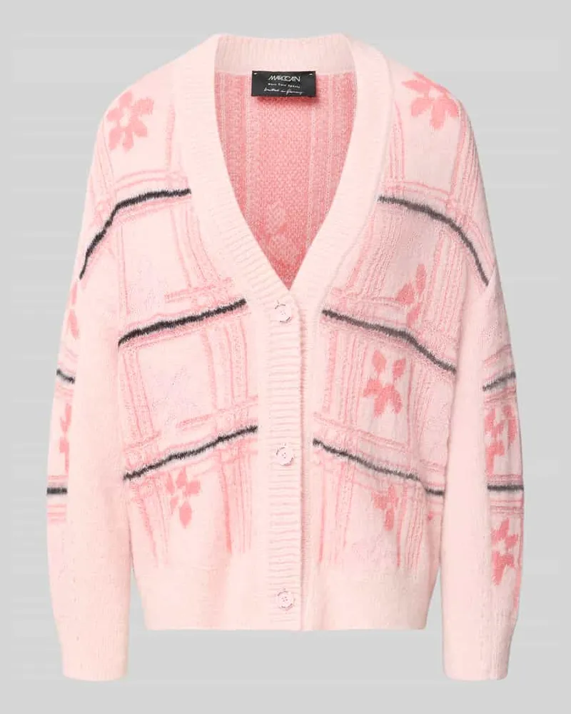 Marc Cain Oversized Cardigan mit Alpaka-Mohair-Anteil Hellrosa