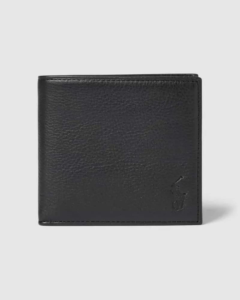 Ralph Lauren Portemonnaie aus Rindsleder mit Label-Prägung Black