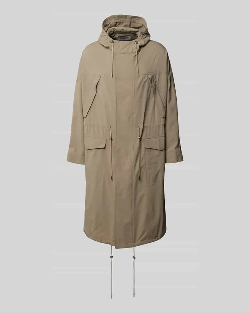 Kitsuné Parka mit Pattentaschen Hellbraun