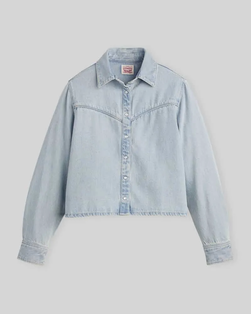 Levi's Relaxed Fit Jeanshemd aus Baumwoll-Lyocell-Mix Hellblau