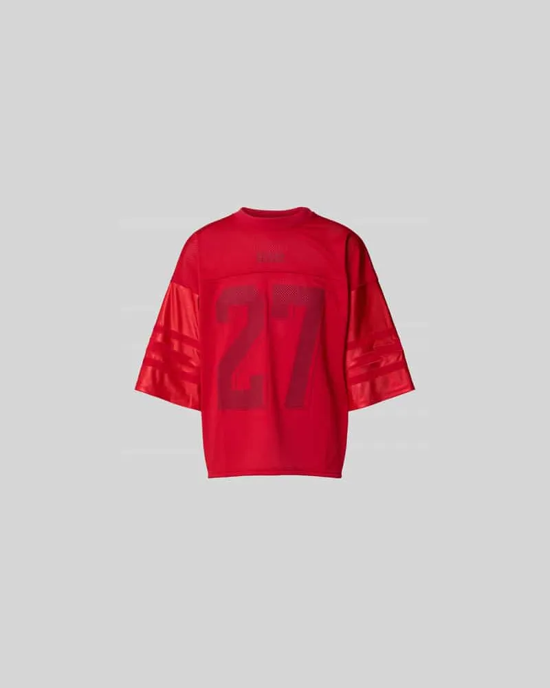 RHUDE Relaxed Fit T-Shirt mit 3/4-Ärmel Rot