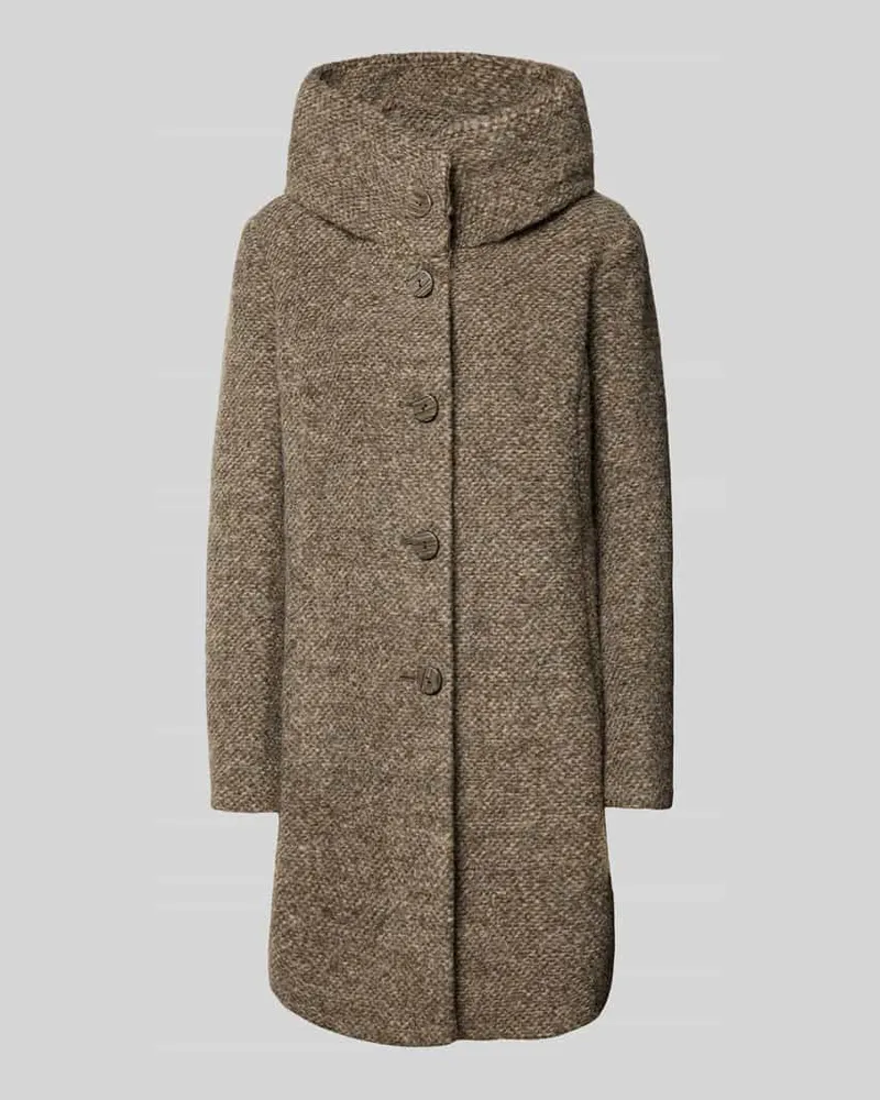 Milo Coats Mantel mit Knopfleiste Modell 'STELLA Dunkelbraun