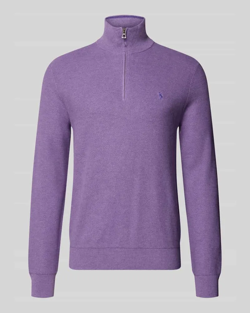 Ralph Lauren Pullover mit Half Zip Troyerkragen Flieder